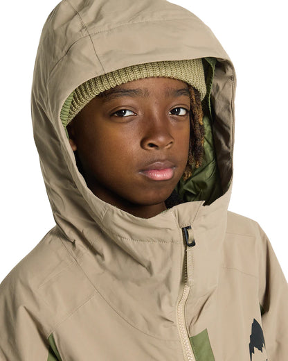 Burton Kids' Hillslope 2L Jacket Summit Taupe/Forest Moss 2026