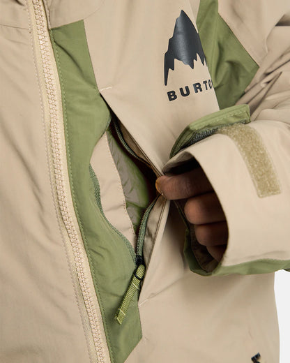 Burton Kids' Hillslope 2L Jacket Summit Taupe/Forest Moss 2026