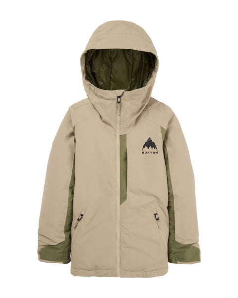 BURTON スキーウェア kids7/8（126-133） Burton Kids' Hillslope 2L Jacket Summit Taupe/Forest Moss 2026