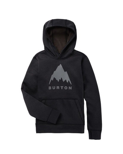 Burton Kids' Oak Pullover Hoodie True Black Heather 2026