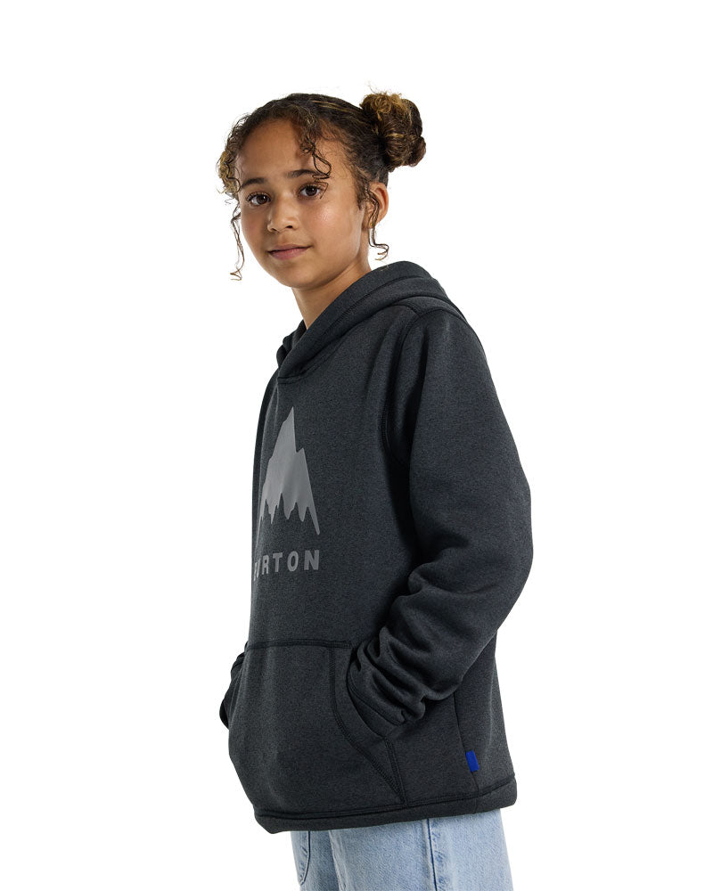 Burton Kids' Oak Pullover Hoodie True Black Heather 2026