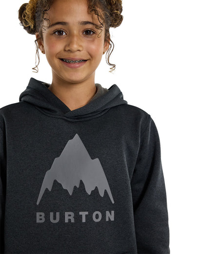 Burton Kids' Oak Pullover Hoodie True Black Heather 2026