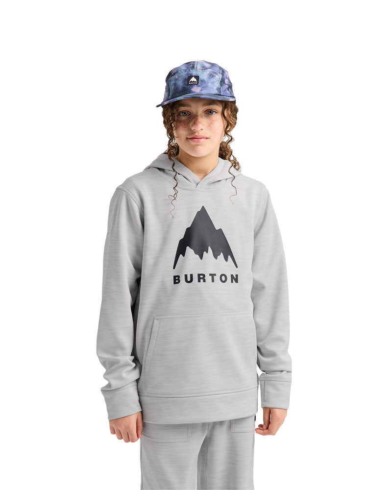 Burton Kids' Oak Pullover Hoodie Gray Cloud Heather 2027