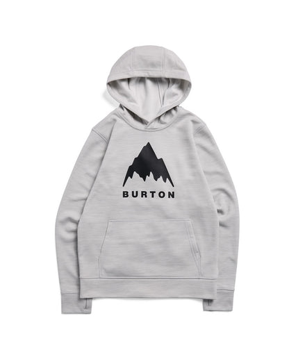 Burton Kids' Oak Pullover Hoodie Gray Cloud Heather 2027