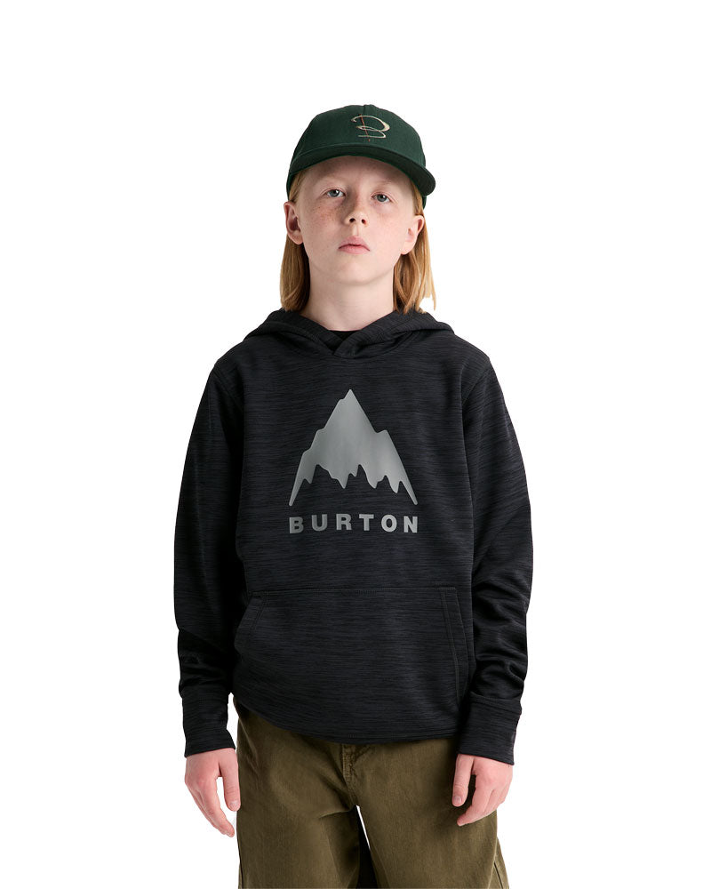 Burton Kids' Oak Pullover Hoodie True Black Heather 2027