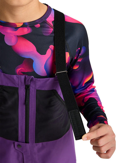 Burton Kids' Outbeam 3L Bib Pants Imperial Purple/True Black 2026