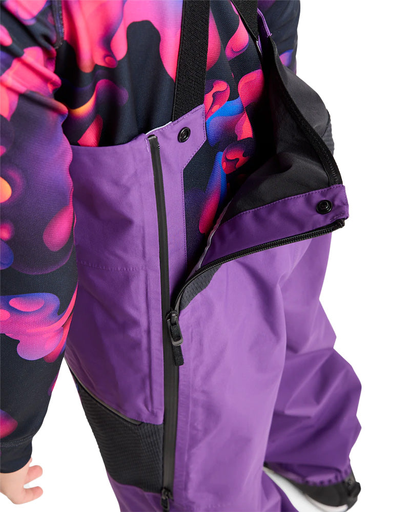 Burton Kids' Outbeam 3L Bib Pants Imperial Purple/True Black 2026