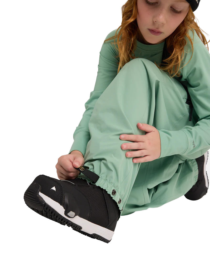 Burton Kids' Outbeam 3L Bib Pants Soft Sage / True Black 2026