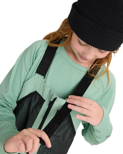 Burton Kids' Outbeam 3L Bib Pants Soft Sage / True Black 2026