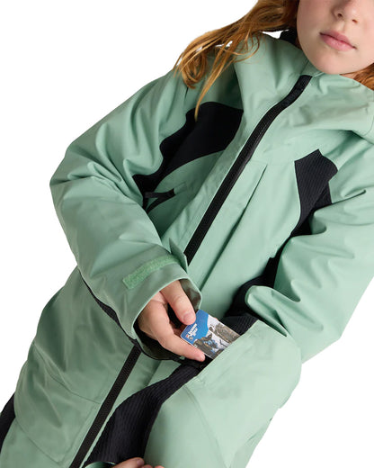 Burton Kids' Outbeam 3L Jacket System Soft Sage / True Black 2026