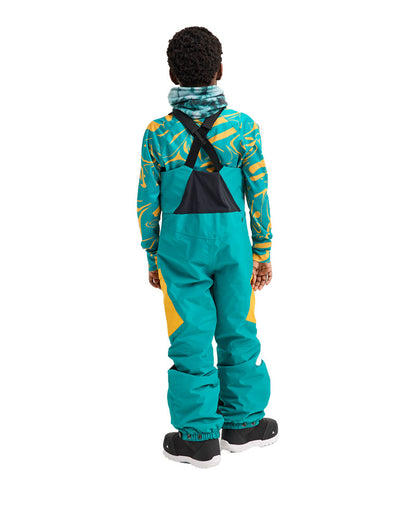 Burton Kids' Powline Gore-Tex Bib Pants Pacific Teal/Goldenrod/True Black 2027