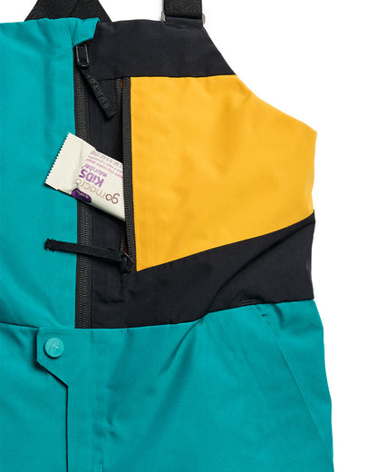 Burton Kids' Powline Gore-Tex Bib Pants Pacific Teal/Goldenrod/True Black 2027