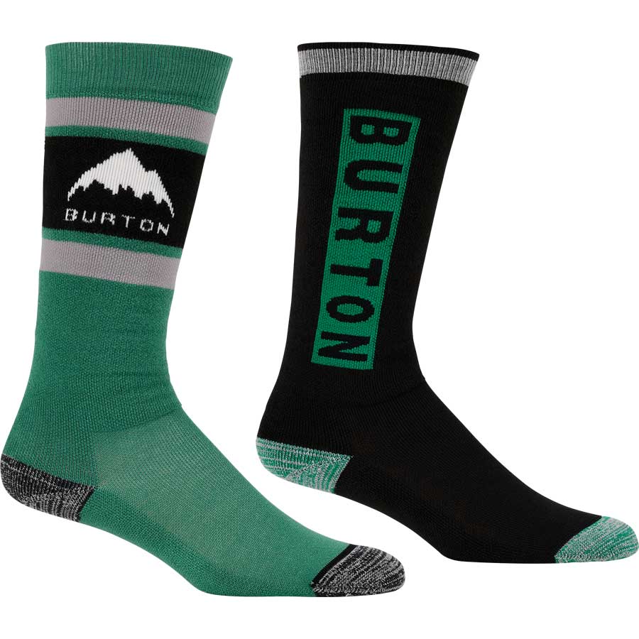 Burton Kids' Weekend Midweight Socks 2-Pack Pacific Teal 2027