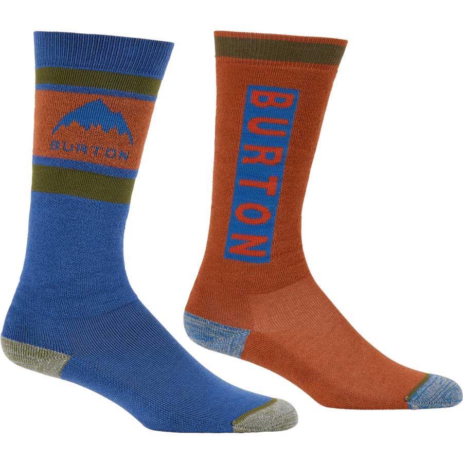 Burton Kids' Weekend Midweight Socks 2-Pack Twilight Blue 2027