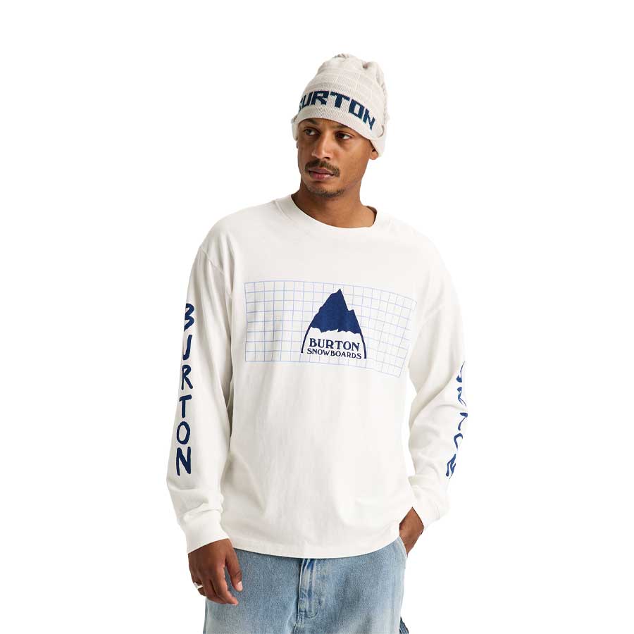 Burton Men's 50/50 80's Squared LS T-Shirt Stout White LTD 2027