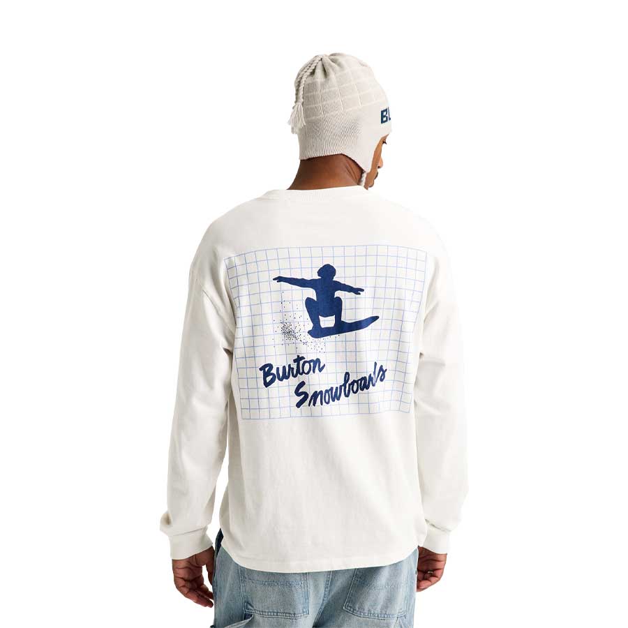 Burton Men's 50/50 80's Squared LS T-Shirt Stout White LTD 2027