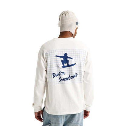 Burton Men's 50/50 80's Squared LS T-Shirt Stout White LTD 2027