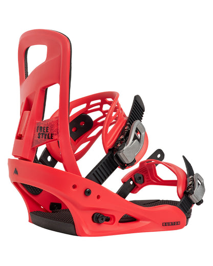 Burton Men's Freestyle Re:Flex Snowboard Bindings Geranium Red 2027