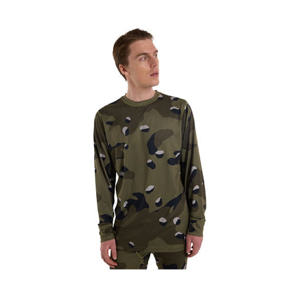 Burton Men's Midweight Base Layer Crewneck Forest Moss Cookie Camo 2024