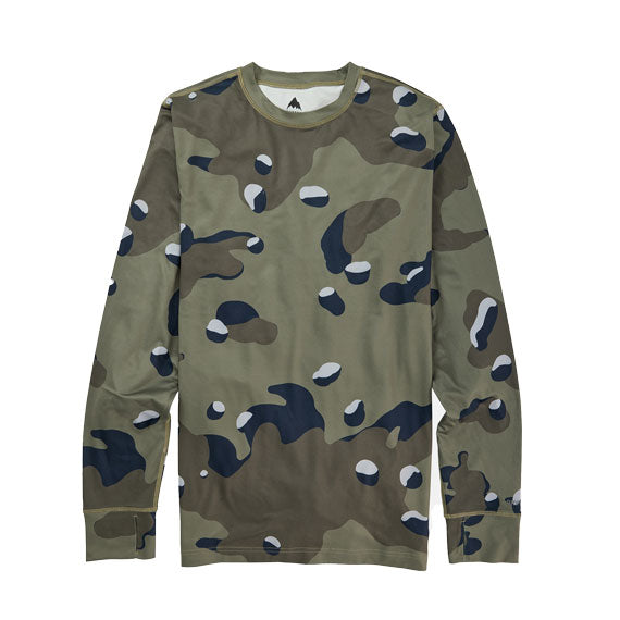 Burton Men's Midweight Base Layer Crewneck Forest Moss Cookie Camo 2024