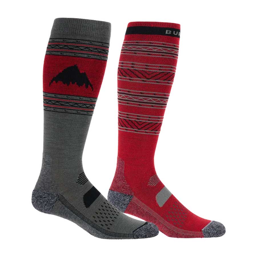 Burton Men's Performance Lightweight Socks (2 Pack) Geranium Red 2027