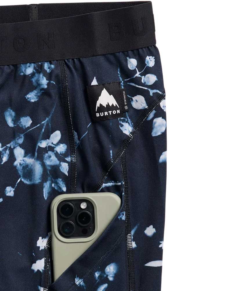 Burton Men's Synthetic Midweight Base Layer Pants Cyanotype Floral 2027
