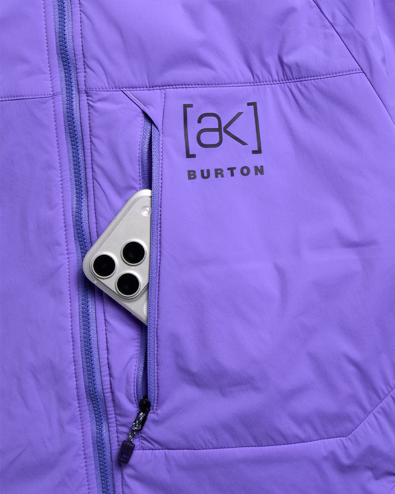 Burton Men's [ak] Helium Hooded Stretch Insulated Jacket Purple Voltage 2027
