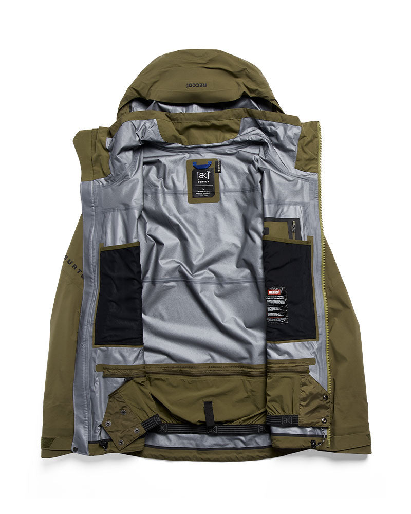 Burton Men's [ak] Hover Gore?Tex C-Knit 3L Stretch Jacket Dried Moss 2027