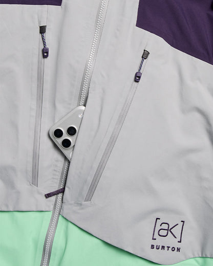 Burton Men's [ak] Swash Synthetic Insulated Gore-Tex 2L Jacket Nightshade Purple/Apparition Gray/Green Voltage 2027