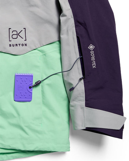 Burton Men's [ak] Swash Synthetic Insulated Gore-Tex 2L Jacket Nightshade Purple/Apparition Gray/Green Voltage 2027