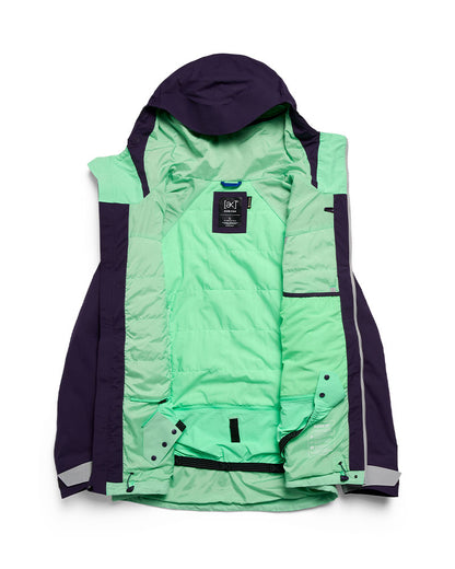 Burton Men's [ak] Swash Synthetic Insulated Gore-Tex 2L Jacket Nightshade Purple/Apparition Gray/Green Voltage 2027