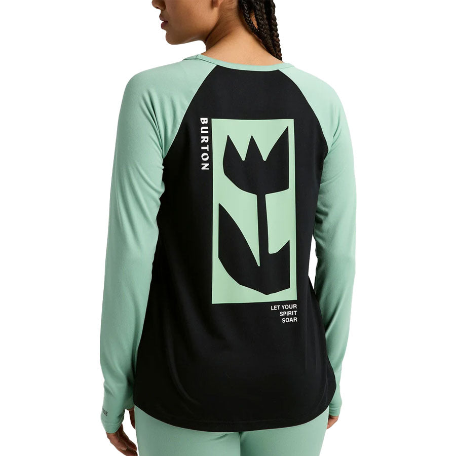 Burton Women's Roadie Base Layer Tech T-Shirt True Black/Soft Sage 2026