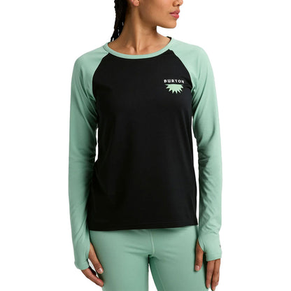 Burton Women's Roadie Base Layer Tech T-Shirt True Black/Soft Sage 2026