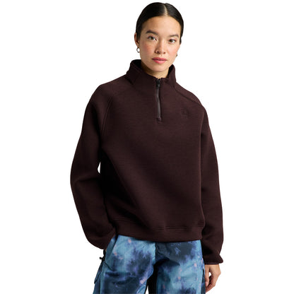 Burton Women's SpaceCloud 1/4 Zip Top Bear Hug Brown Heather 2027