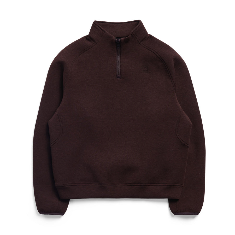 Burton Women's SpaceCloud 1/4 Zip Top Bear Hug Brown Heather 2027