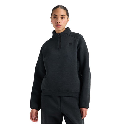 Burton Women's SpaceCloud 1/4 Zip Top True Black Heather 2027