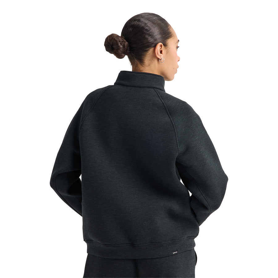 Burton Women's SpaceCloud 1/4 Zip Top True Black Heather 2027