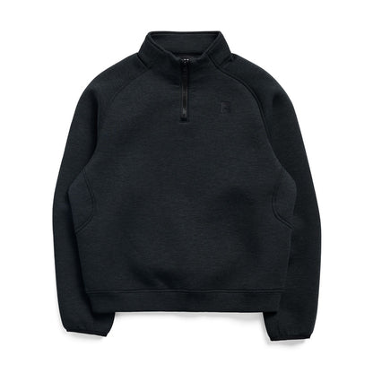 Burton Women's SpaceCloud 1/4 Zip Top True Black Heather 2027