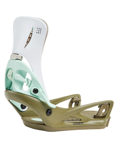 Burton Women's Step On® Escapade Re:Flex Snowboard Bindings White/Dried Moss 2027