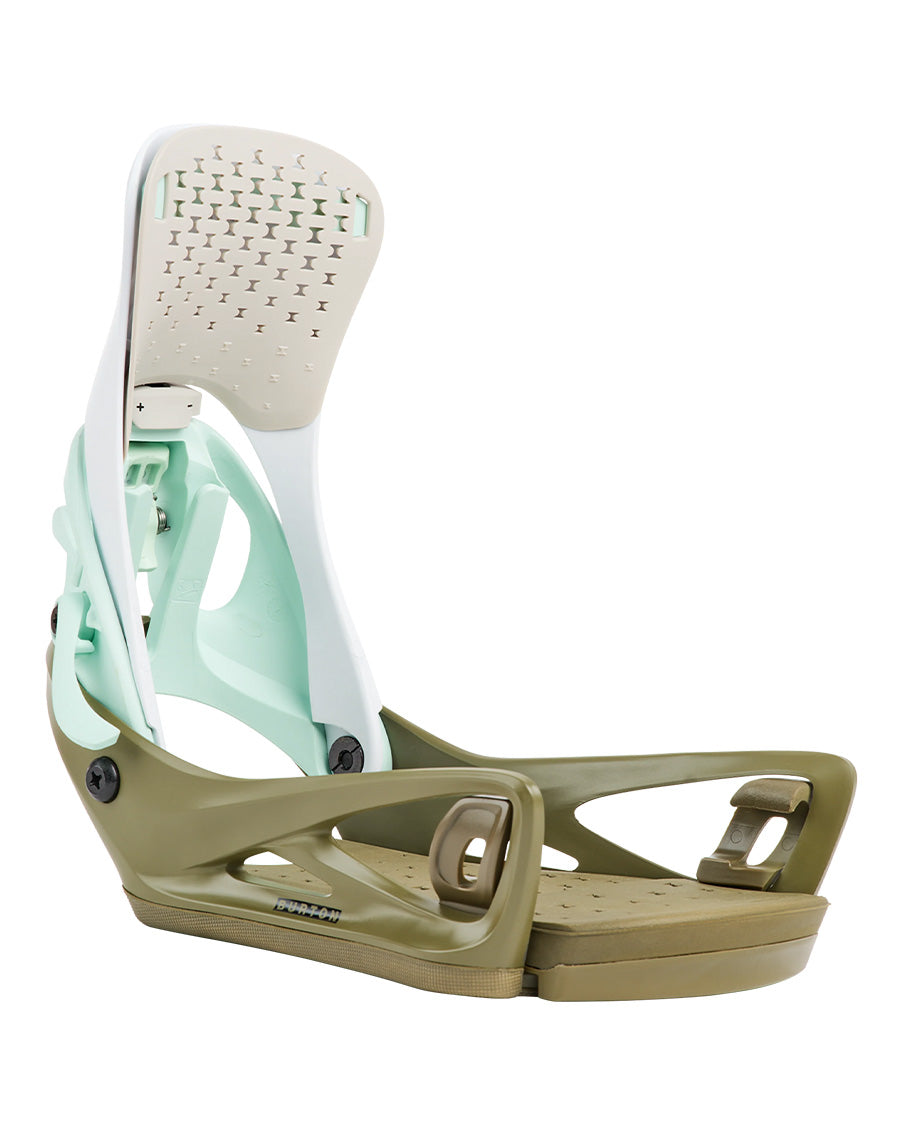 Burton Women's Step On® Escapade Re:Flex Snowboard Bindings White/Dried Moss 2027