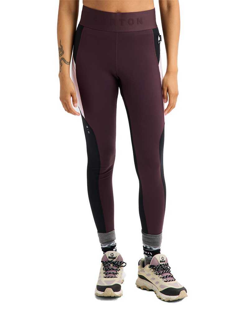 Burton Women's Syn Mwt Base Layer Pnts T.Blk /Bear Hug Brn /Moondst Prpl 2027