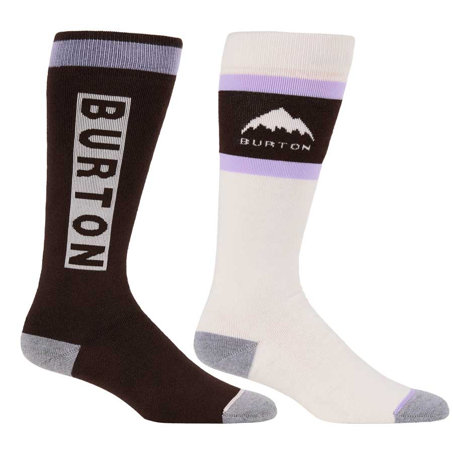 Burton Women's Weekend Midweight Socks 2-Pack Bear Hug Brown 2027