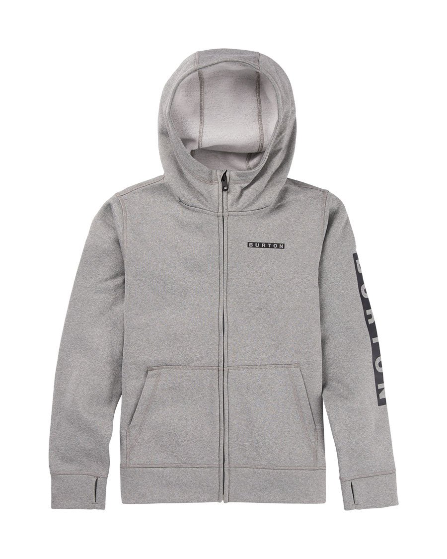 Burton Kids' Oak Full-Zip Hoodie Gray Heather 2026