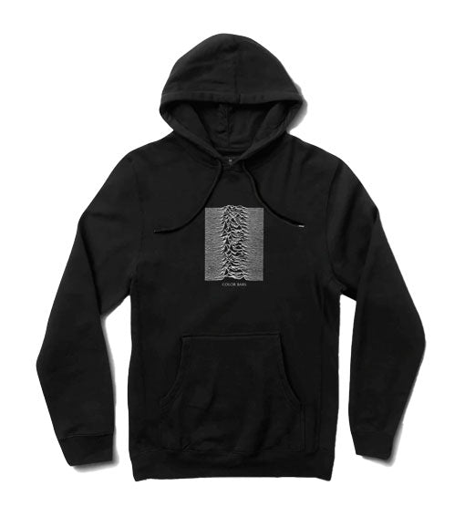 Color Bars Unknown Pleasure Hooded Sweatshirt - Black