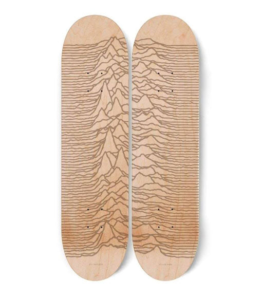 Color Bars Unkown Pleasures Natural Laser Engraved Deck Set 8.25"