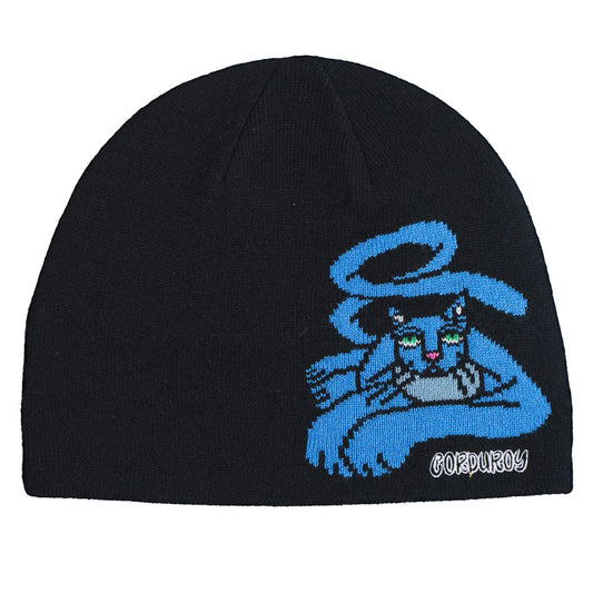 Corduroy Blue Cat By Jamie Lynn Beanie Black 2027