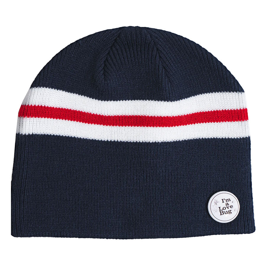 Corduroy Love Bug By Kennedi Deck Beanie Navy 2027