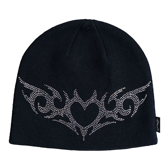 Corduroy Shine On Skully Beanie Black 2027