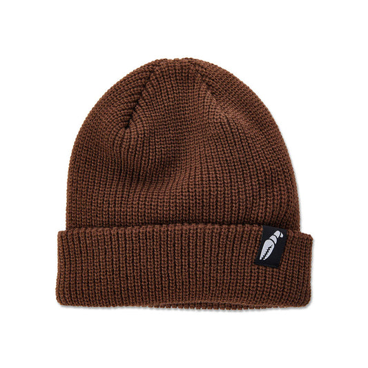 Crab Grab Claw Label Beanie Brown