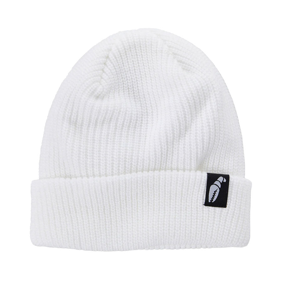 Crab Grab Claw Label Beanie White